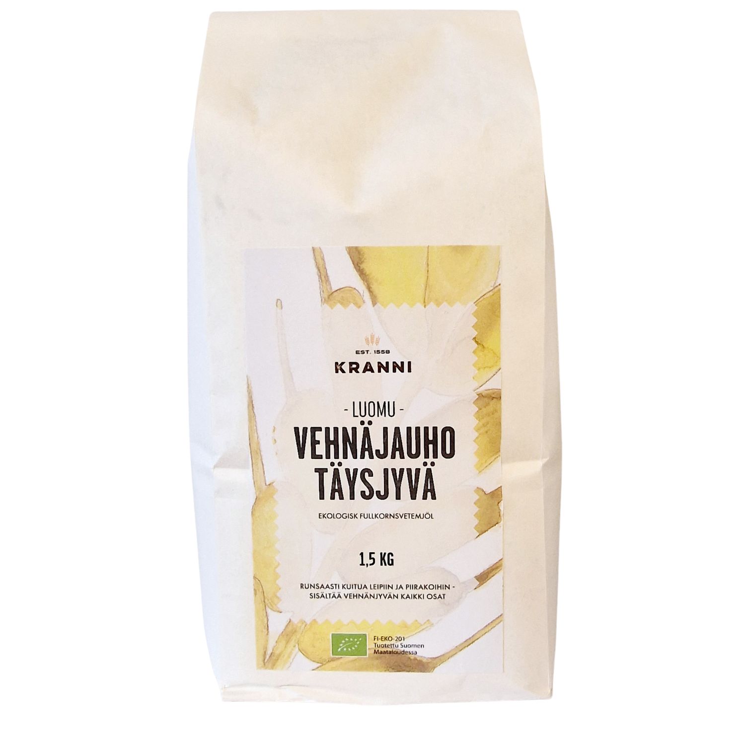 Täysjyvävehnäjauho luomu - 1,5kg