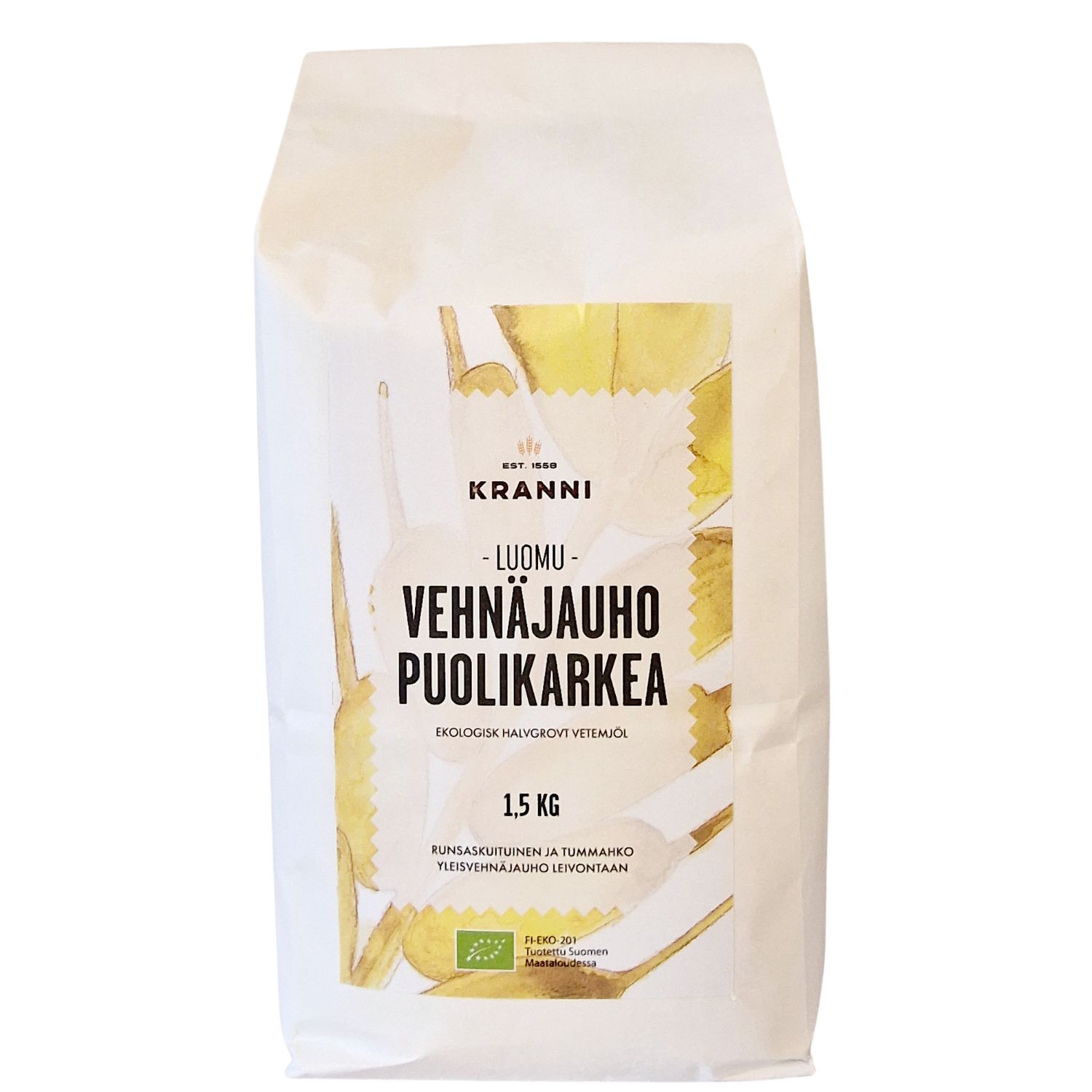 Vehnäjauho puolikarkea luomu - 1,5kg