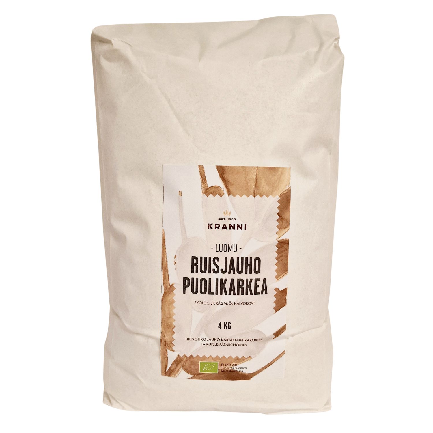 Ruisjauho puolikarkea luomu - 4kg