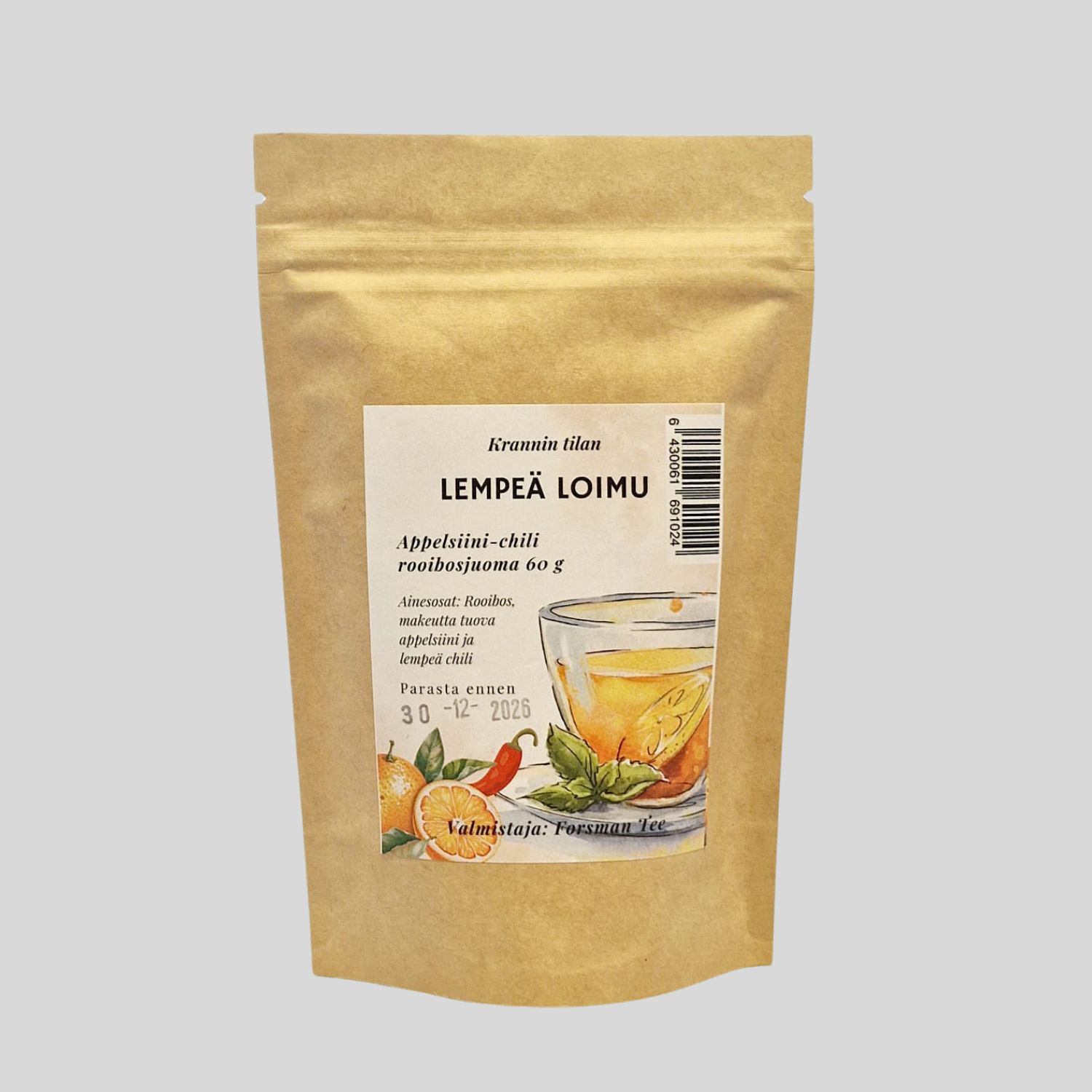 Lempeä Loimu - appelsiini-chili rooibosjuoma - 60g
